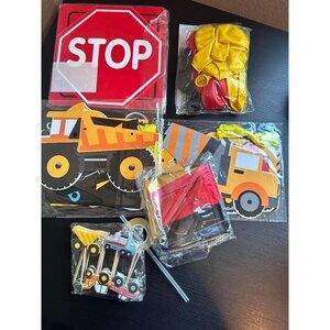 Construction Birthday Party Decor | Trucks Tools Caution Tape Theme Supplies